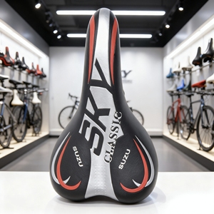 Sillín de <span class=keywords><strong>bicicleta</strong></span> profesional de alta calidad, <span class=keywords><strong>asiento</strong></span> de masaje suave de cuero negro y Gel para carretera, montaña, MTB, <span class=keywords><strong>asiento</strong></span> de <span class=keywords><strong>bicicleta</strong></span> de alta calidad - Product Image 5