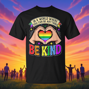 Camiseta Be Kind Gay Pride Rainbow Heart LGBT Support - Product Image 3