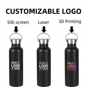 Custom logo Double Wall <b>Vacuum</b> Reusable Travel Metal Flask Hot Sale Insulated Hiking Sports Standard Mouth Water Bottle - Product Image 6