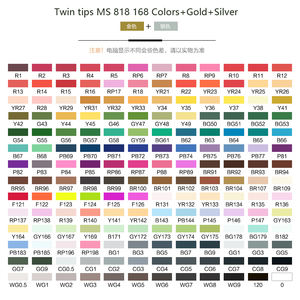 Oem Cixi Superieure Op Alcohol Gebaseerde Kleurrijke Verfmarkeerstift 168 Kleurenset Inclusief Goud En Strook Voor Kunstmarkering - Product Image 6