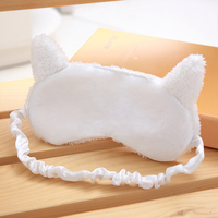 Dessin animé mignon U Nicorn motif masque pour les yeux sieste lumière ombrage confortable respirant sommeil en peluche masque