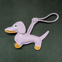 Porte-clés personnalisé en forme de teckel de dessin animé pour sac et accessoires de décoration de coque de téléphone portable
