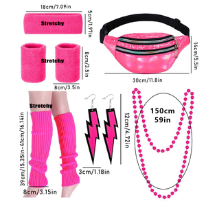 Offre Spéciale Boucles d'oreilles, colliers, sacs, accessoires de décoration de fête à thème de yoga pour femmes des années 1980 - Product Image 1