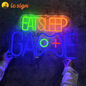 Enseigne lumineuse Hello personnalisée enseigne lumineuse <span class=keywords><strong>LED</strong></span> personnalisée enseigne lumineuse néon salle de jeux avec changement de <span class=keywords><strong>couleur</strong></span> enseigne lumineuse de haute qualité - Product Image 4