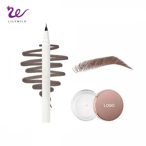 Tự Nhiên Henna Microblading Brow Bút Trang Điểm Không Thấm Nước Hình Xăm Lông Mày 3D Chất Lỏng Mực Bút Lông Mày Kiểm soát Màu Sắc Phụ Bút