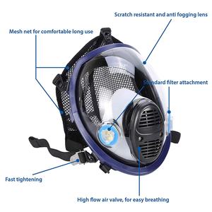 Masker <span class=keywords><strong>Respirator</strong></span> Gas Las Bahan Kimia Wajah Penuh <span class=keywords><strong>Anti</strong></span> Debu 7 In 1 - Product Image 3