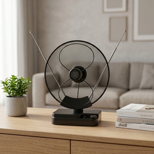 Antena de <span class=keywords><strong>TV</strong></span> <span class=keywords><strong>para</strong></span> Interiores VHF UHF con Señal Fuerte, Antena Digital HD de Alta Ganancia <span class=keywords><strong>para</strong></span> Canales Gratuitos - Product Image 1