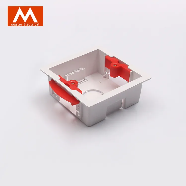 Electrical Plastic Surface Mount Connection Box Wall Mounting 2 Gang Back Switch Box 1-2 Gang PVC Electric Dry Lining Box