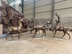 Escultura de Ciervo de Bronce en Posición Acostada, Venta Directa de Fábrica en China - Product Image 6