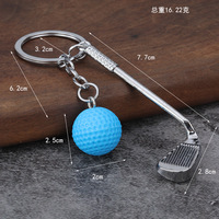 Porte-clés mini-golf de simulation populaire transfrontalier, pendentif de sac en forme de balle pleine, souvenir, petit cadeau
