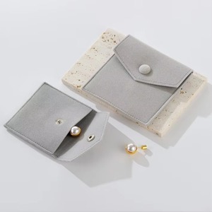 Custom Size With LOGO Compound Plush Jewelry Bag Wholesale Low Price Ring Earrings Storage Gift Packing Pouch - Product Image 5