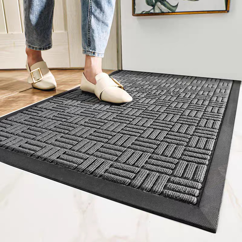 Three-mountain pattern - gray [One-piece molding]