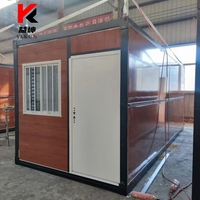Maison préfabriquée modulaire pliable de 20 pieds, bureau portable, mini-villa mobile, maison extérieure pliable de taille conteneur avec roues