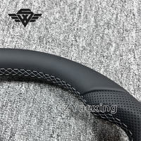 Volant de voiture en cuir gris de haute qualité avec surpiqûres, adapté aux Toyota Land Cruiser Prado Hilux LC200 LC300 FJ300 FJ200