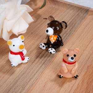 Simpatico vetro orso <span class=keywords><strong>Murano</strong></span> figurina di vetro giocattolo fatto a mano animale di vetro per la decorazione di arte regalo - Product Image 3
