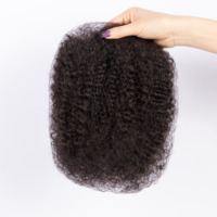Capelli Afro Ricci Kinky da 10 Pollici, 50g, Colore 1B, per Trecce all'Uncinetto con Estensioni Dreadlocks Umani, Prezzo all'Ingrosso Conveniente
