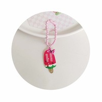 Llavero acrílico artesanal con forma de paleta de helado, encantador adorno para llavero, mochila, bolso y colgante para vaso térmico