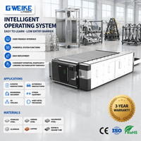 Machine de découpe laser à fibre Gweike à enveloppement complet 3015 pour la découpe de plaques et de tuyaux, de tôles d'aluminium et d'acier inoxydable de 3M et 6M, 4KW 6KW