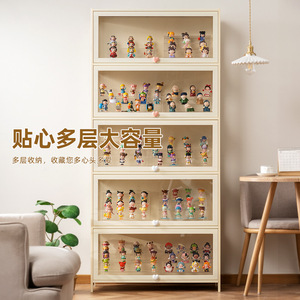 Vitrina de estilo crema transparente a prueba de polvo, caja de almacenamiento de acrílico <span class=keywords><strong>LEGO</strong></span>, estante de almacenamiento simple para el dormitorio del hogar - Product Image 3