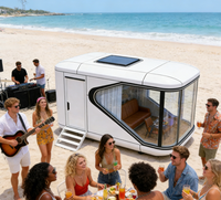 Maison capsule spatiale préfabriquée moderne de luxe avec fenêtres panoramiques – Idéale pour les glamping haut de gamme et les vacances – Vente en gros directe usine