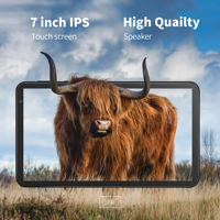 Tableta PRITOM de 7 Pulgadas con Android 10, Procesador Quad Core, 2 GB de RAM, 32 GB de ROM, Wi-Fi, Funda de Cuero Resistente, Tipo-C Portátil para Niños