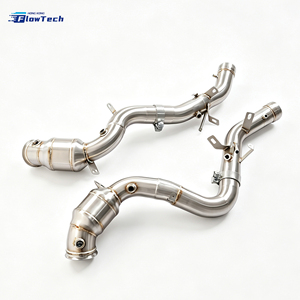 Downpipe de course en acier inoxydable 304 haute performance pour Mercedes Benz GT63 GT63S X290 M177 4.0L V8 bi-turbo, échappement à haut débit - Product Image 1