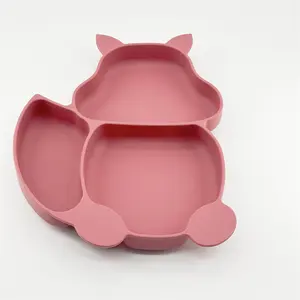 Plato Ecológico con Forma <span class=keywords><strong>de</strong></span> Ardilla para Bebés, Estilo Clásico, con Logotipo Personalizado en Color, Hecho en Guatemala, Silicona <span class=keywords><strong>de</strong></span> Grado Alimenticio - Product Image 1