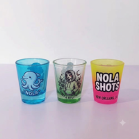 Verres à shot en cristal personnalisés en gros de 1,5 oz, transparents, givrés, vierges pour sublimation, vin, whisky, soufflés à la bouche, faits à la main, en mélamine