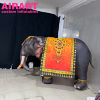 Adorable costume d'éléphant gonflable pour spectacle sur scène, ballon d'éléphant indien pour défilé et décoration de festival