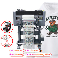 Máquina de impresión de inyección de tinta Digital 3D sin polvo A3 12 13 pulgadas Xp600 I1600 I3200 cabeza DTF Uv transferencia pegatina impresora en camiseta