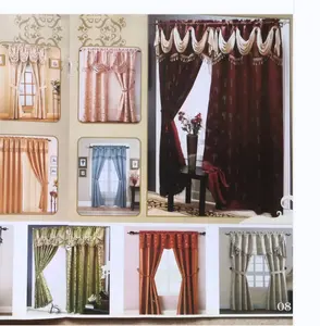 Двухслойная Роскошная оконная жаккардовая занавеска в американском стиле с цветочным рисунком, готовые занавески для кухни, гардинные занавески