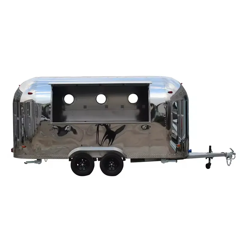 JX-BT450 sıcak satış paslanmaz çelik mobil gıda kamyonu sepeti açık kahve arabaları belçika