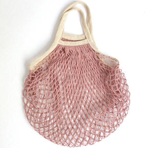 Filet fourre-tout en maille de coton personnalisé écologique sac recyclable pliable pour les fêtes d'épicerie et shopping avec impression par transfert de chaleur - Product Image 3