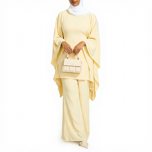 <span class=keywords><strong>Ensemble</strong></span> 2 pièces de haute qualité avec design personnalisé <span class=keywords><strong>pour</strong></span> femmes musulmanes, vêtements islamiques de couleur unie sur toute la longueur, <span class=keywords><strong>ensemble</strong></span> haut et <span class=keywords><strong>pantalon</strong></span> <span class=keywords><strong>pour</strong></span> femmes modestes - Product Image 1