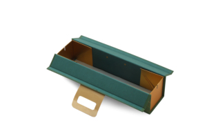 Wholesale High End Custom <strong>Long</strong> Rectangular Rigid Folding Paper Wine <strong>Gift</strong> <strong>Box</strong> With Handle - Product Image 2
