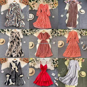 Vestidos Casuales <span class=keywords><strong>de</strong></span> Moda Europea y Americana para Mujer, Impresos, Precio Bajo <span class=keywords><strong>de</strong></span> Fábrica, Venta Directa - Product Image 2
