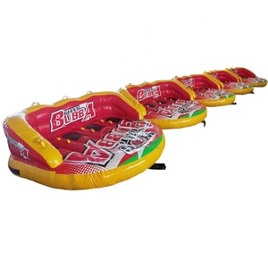 Barco de esquí acuático remolcable flotante, tubo de mosca inflable para juegos de deportes acuáticos, barco de pato, juegos acuáticos - Product Image 5