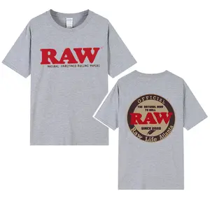 Hot Selling 150GSM 260GSM Heavyweight 100% Cotton Plain Blank Oversized Backwoods Cookie RAW Streetwear Men T-Sihrts