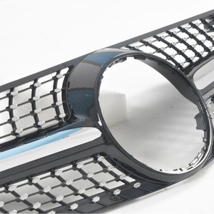 Grille de pare-chocs avant en plastique ABS noir et argenté Mercedes-Benz Classe SL R231 2008-2012 - Product Image 3