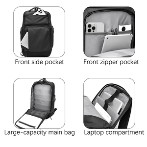 Mochila impermeable para ordenador portátil personalizable para hombres, mochila de viaje de negocios <span class=keywords><strong>antirrobo</strong></span> con logotipo, mochila escolar universitaria duradera - Product Image 3