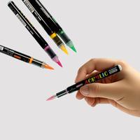 Marqueur de peinture acrylique de qualité supérieure, respectueux de la peau, couleurs de stylo marqueur acrylique, pointe de pinceau, ensemble de marqueurs d'art acrylique pour le dessin des enfants