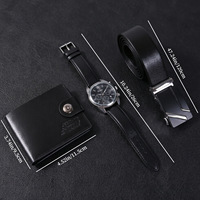 Set Hadiah Pria Mewah Kustom Dompet Kulit Jam Tangan Tahan Air Kotak Magnetik Nirkabel Ideal untuk Hari Valentine Hari Ayah