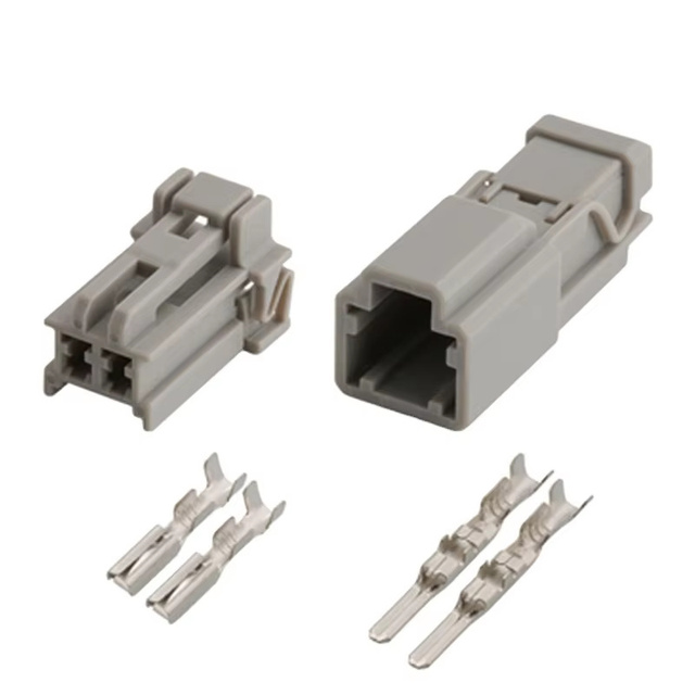 For 2-Pin Auto Male Female Connector 2.2MM Waterproof Quick Disconnect PA66 Grey 6098-0239/0240 Wire Harness Terminals for