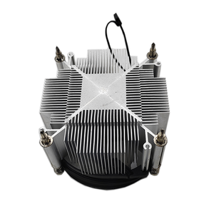 High Density Extruded Aluminum Fin Round Cpu Heatsink with 4pin PWM RGB Fan for 1156 1155 1151 1150 1200 Cpu Cooler - Product Image 3