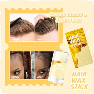 Hair Wax Stick Extreme Hold Pommade Stick Gladmakende Anti Frizz Wax Stick Aangepaste Rand Control Met Logo