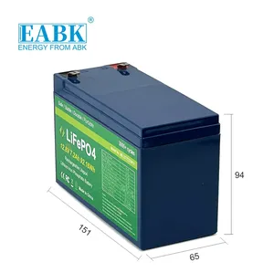 Bms מובנה מחזור עמוק lifepo4 12v 7ah סוללת ליתיום עבור עליות קטנות, כוח סולארי, מאתר דגים