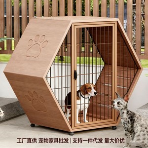 Cross-border design indoor pet dog <b>cage</b> with storage drawers, super sturdy dog kennel with storage capacity - Product Image 3