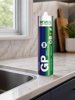 Mastic silicone transparent GP 668, type acétique, séchage rapide, anti-moisissure, pour réparation d'évier de cuisine et de porte en verre