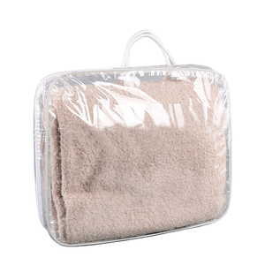 Reusable Transparent PVC 4 Side Gussets Storage Duvet Bed Set and Pillow Bag With Patch Handle For Household Use PVC Bag - Product Image 1