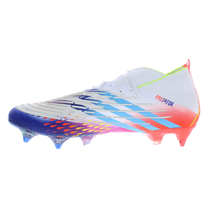 Chaussures de football Adidas Predator Edge.1 Soft Ground unisexes blanc jaune solaire bleu puissant - Product Image 2
